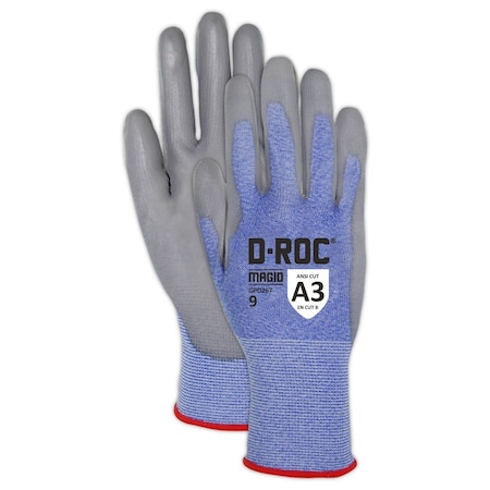 Magid Machine Knit Gloves, Polyurethane, Gray, 1 PR GPD267-11